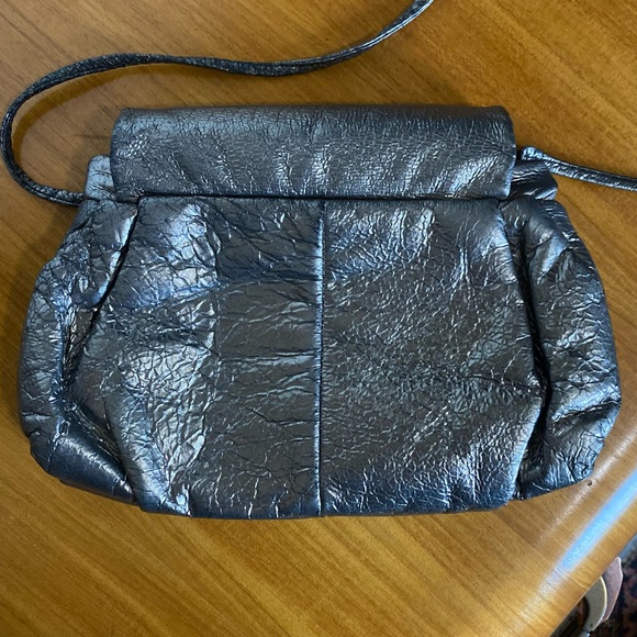 Vintage Moon Bag 1987 Patricia Smith Metallic Hand Painted Changeable Purse 80s - Picture 7 of 14